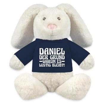 First name Daniel - MiniFeet® RecycelHase® Bunny Cream - french navy - Front