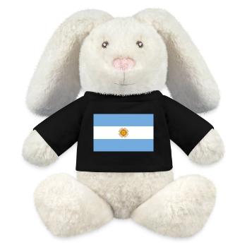 Argentine - Lapin en peluche recyclé MiniFeet® Crème - noir - Devant