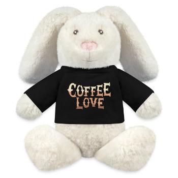 Coffee Love – Stylisierte Schrift - MiniFeet® RecycelHase® Creme - Schwarz - Vorne