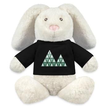 Fir Trees & Mountains - MiniFeet® RecycelHase® Bunny Cream - black - Front
