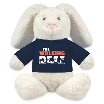 The Walking Deaf Funny Hearing Impairment Art - MiniFeet® RecycelHase® Bunny Cream - french navy - Front