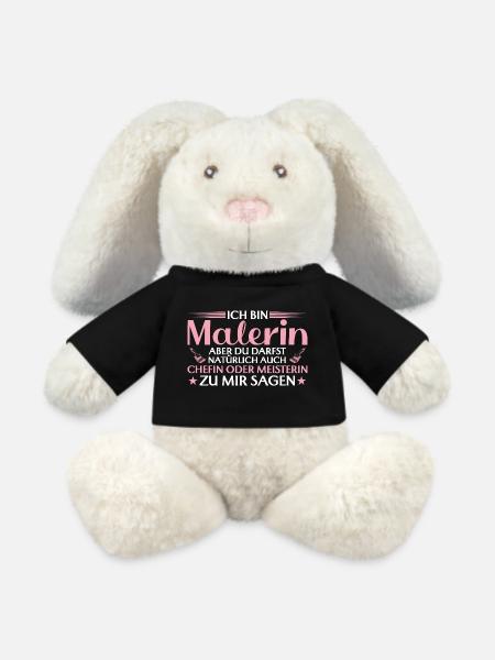 Handwerkerin Chefin oder Meisterin - Malerin - MiniFeet® RecycelHase® Creme - Schwarz