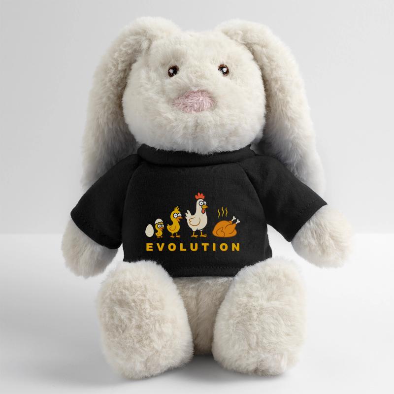 Evolution Hähnchen Broiler Huhn Lustig MiniFeet® RecycelHase® Creme