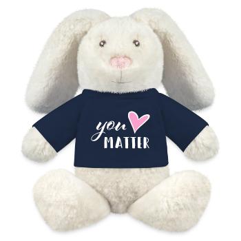 You matter - Mental Health Mutmacher Selbstliebe - MiniFeet® RecycelHase® Creme - French Navy - Vorne
