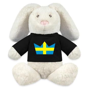 Schwedische Krone - MiniFeet® RecycelHase® Creme - Schwarz - Vorne