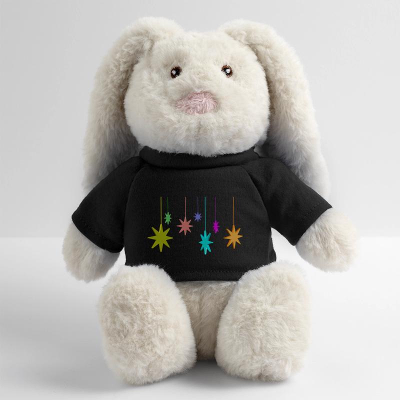 étoile de Noël Lapin en peluche recyclé MiniFeet® Crème