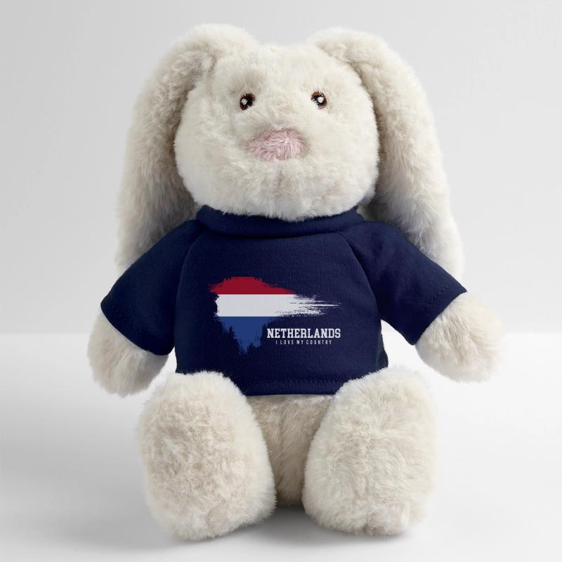 Drapeau de la Pride des Pays-Bas Lapin en peluche recyclé MiniFeet® Crème