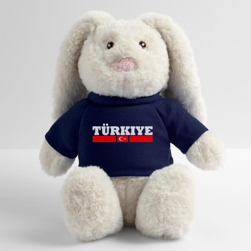 Drapeau turc Lapin en peluche recyclé MiniFeet® Crème