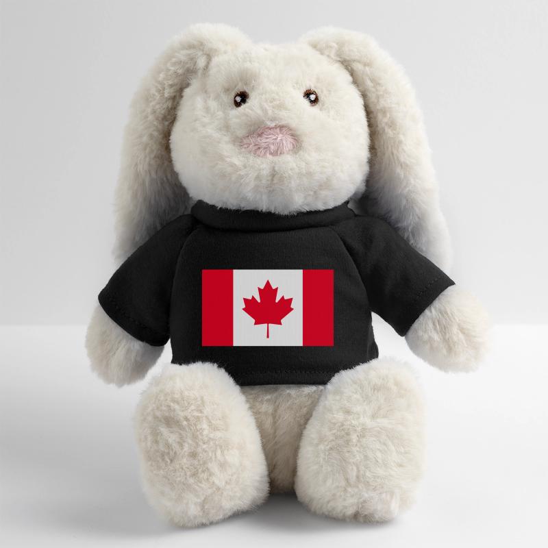 Drapeau du Canada Lapin en peluche recyclé MiniFeet® Crème