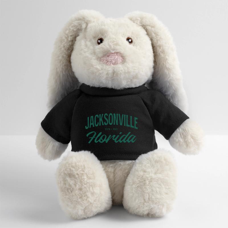Jacksonville Florida Vintage Script MiniFeet® RecycelHase® Creme