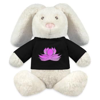 blumenmotive japan, japanische wasserrose - MiniFeet® RecycelHase® Creme - Schwarz - Vorne
