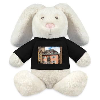 St. Martin Church (St. Martin Kirche) Cochem Rhine - MiniFeet® RecycelHase® Bunny Cream - black - Front
