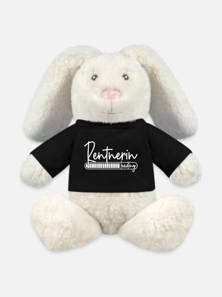 Rentnerin Loading - MiniFeet® RecycelHase® Creme - Schwarz