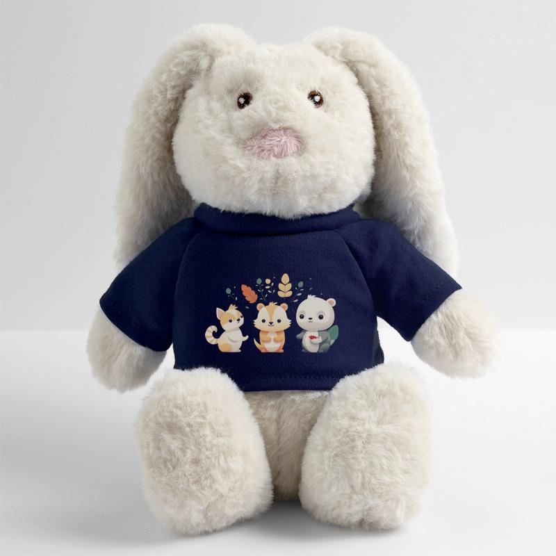 Illustration mignonne des amis de la forêt Lapin en peluche recyclé MiniFeet® Crème