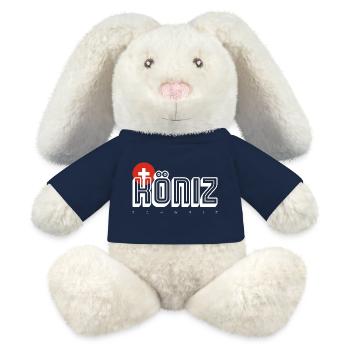 Swiss Bold Emblem Typography - MiniFeet® RecycelHase® Bunny Cream - french navy - Front