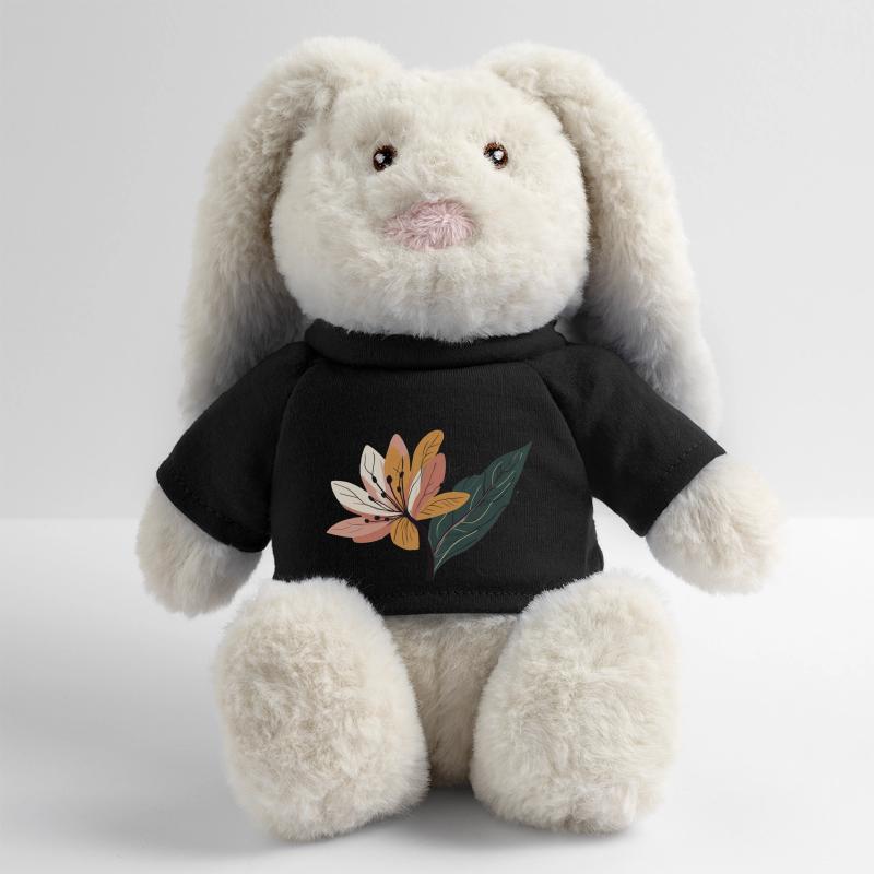 Fleur de lys minimaliste Lapin en peluche recyclé MiniFeet® Crème