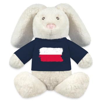 Pinselstrich "Flagge polieren" - MiniFeet® RecycelHase® Creme - French Navy - Vorne