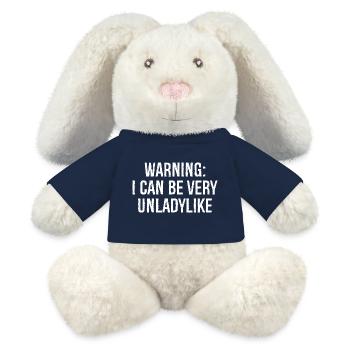 warning I can be very unladylike - MiniFeet® RecycelHase® Bunny Cream - french navy - Front