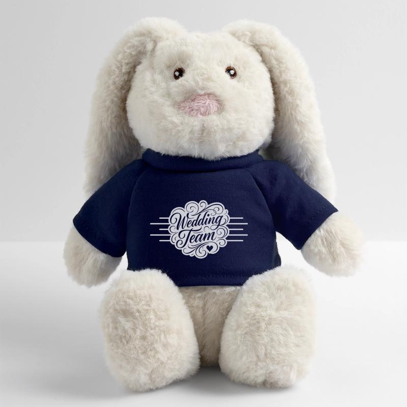 Équipe de mariage Lapin en peluche recyclé MiniFeet® Crème