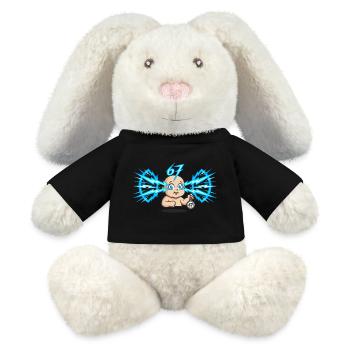 67 Six Seven Memes : Tendance drôle sur Internet - Lapin en peluche recyclé MiniFeet® Crème - noir - Devant