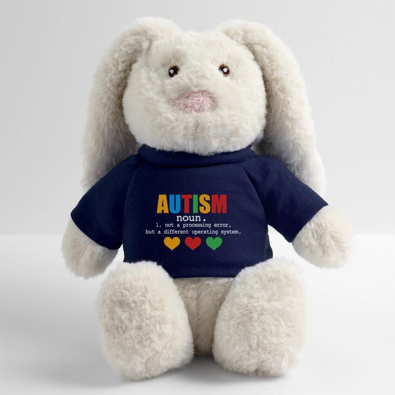 Définition de l’autisme Lapin en peluche recyclé MiniFeet® Crème