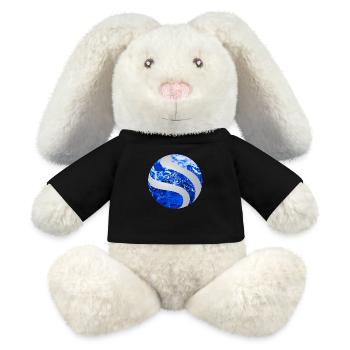 Ballon eau - Lapin en peluche recyclé MiniFeet® Crème - noir - Devant