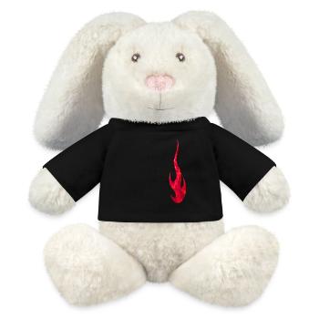 Flame - MiniFeet® RecycelHase® Bunny Cream - black - Front