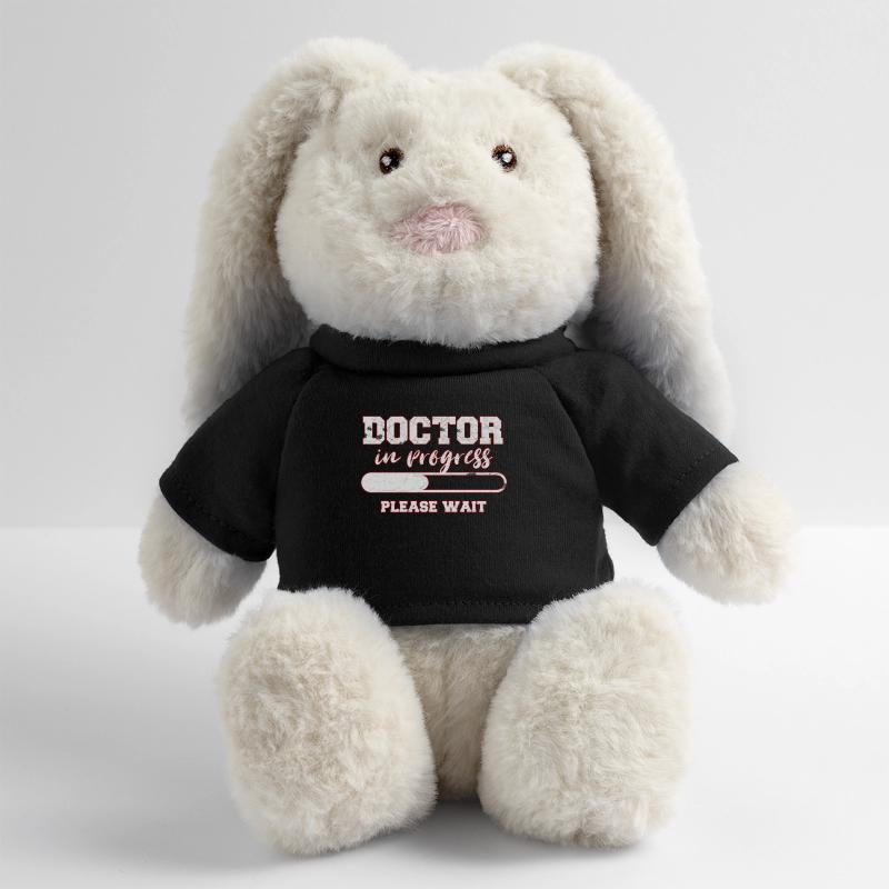 médecin Lapin en peluche recyclé MiniFeet® Crème