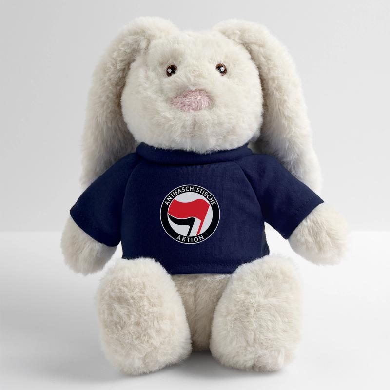 Action antifasciste, Logo Antifa, Drapeaux Lapin en peluche recyclé MiniFeet® Crème