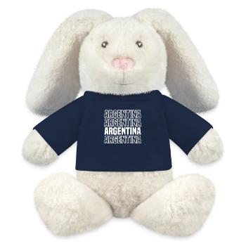 Argentinien Vierfach Schriftzug - MiniFeet® RecycelHase® Creme - French Navy - Vorne