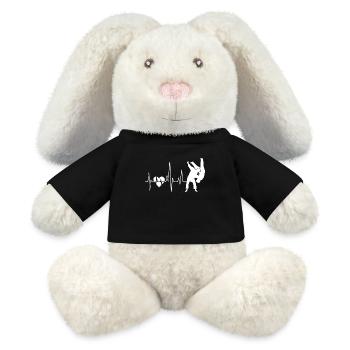 Judo Judo Herzschlag - MiniFeet® RecycelHase® Creme - Schwarz - Vorne