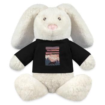 Fox Forest Animal Gift - MiniFeet® RecycelHase® Bunny Cream - black - Front