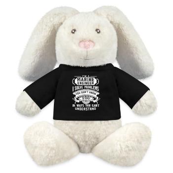 Marine Engineers Solve Problems - MiniFeet® RecycelHase® Bunny Cream - black - Front