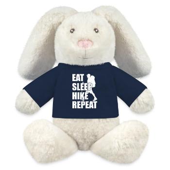 Manger dormir Randonnées répétition - Lapin en peluche recyclé MiniFeet® Crème - bleu marine - Devant