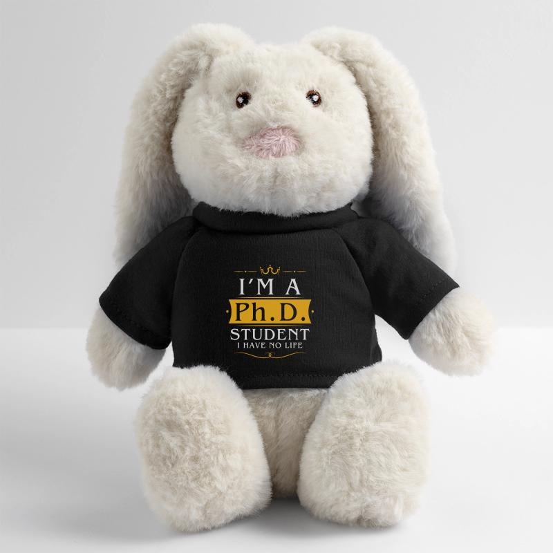 Ph.D. Student Lapin en peluche recyclé MiniFeet® Crème