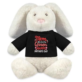 Maman Fête des Mères - Lapin en peluche recyclé MiniFeet® Crème - noir - Devant