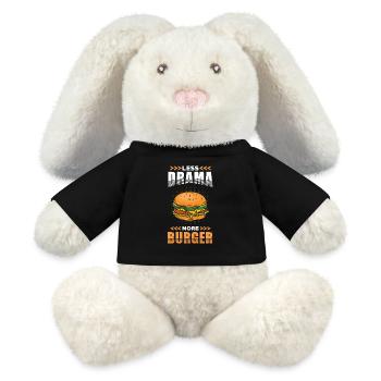 Burger Less Drama more Burger - MiniFeet® RecycelHase® Creme - Schwarz - Vorne