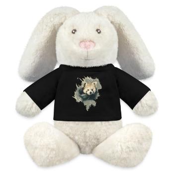Roter Panda - MiniFeet® RecycelHase® Creme - Schwarz - Vorne