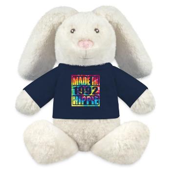 Hippie Birthday 1992 - MiniFeet® RecycelHase® Bunny Cream - french navy - Front
