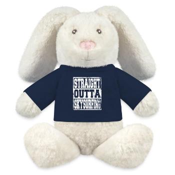 Skysurfing Spruch lustig - MiniFeet® RecycelHase® Creme - French Navy - Vorne