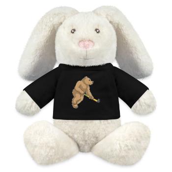 Bear Field Hockey Field Hockey Stick - MiniFeet® RecycelHase® Bunny Cream - black - Front