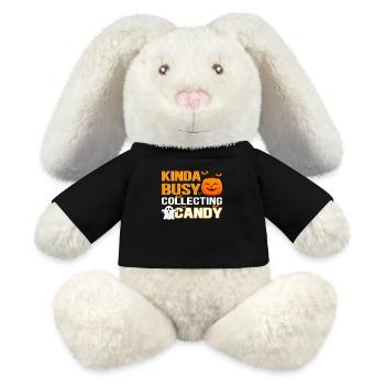 Halloween Party | Kostüm Kinder Süßes Geschenk - MiniFeet® RecycelHase® Creme - Schwarz - Vorne