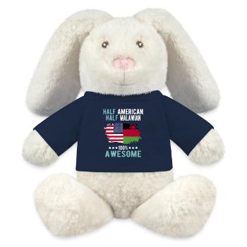 Half American Half Malawi - MiniFeet® RecycelHase® Bunny Cream - french navy - Front