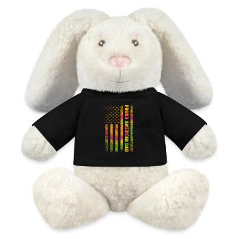 Stolzer Amerikanischer Papa - MiniFeet® RecycelHase® Creme - Schwarz - Vorne