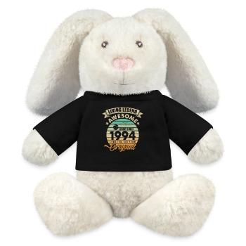 1994 Birthday Retro Orginal - MiniFeet® RecycelHase® Bunny Cream - black - Front
