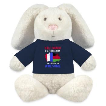 Half French Half Malawi - MiniFeet® RecycelHase® Bunny Cream - french navy - Front