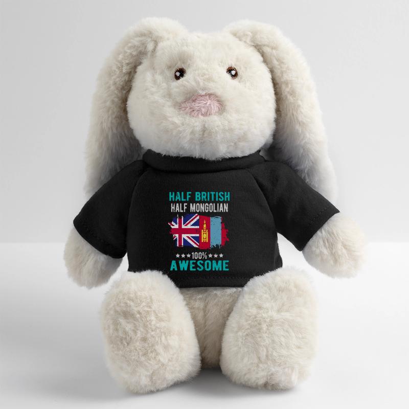 Moitié britannique moitié mongol Lapin en peluche recyclé MiniFeet® Crème