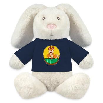 Jetons de poker Fox Poker - Lapin en peluche recyclé MiniFeet® Crème - bleu marine - Devant
