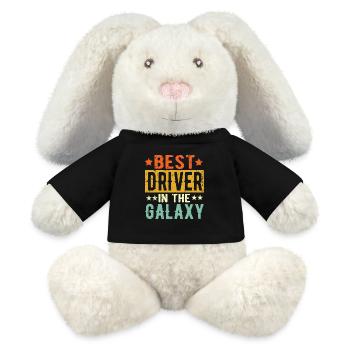 Meilleur pilote jamais Driver Gift - Lapin en peluche recyclé MiniFeet® Crème - noir - Devant