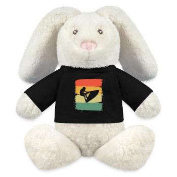 Jet ski - Lapin en peluche recyclé MiniFeet® Crème - noir - Devant